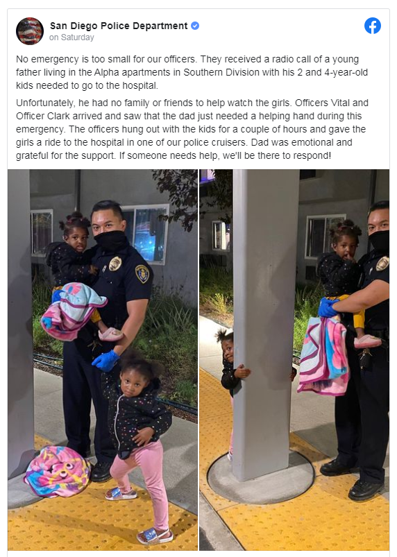 10 News Officers Babysit After Father Hospitalized